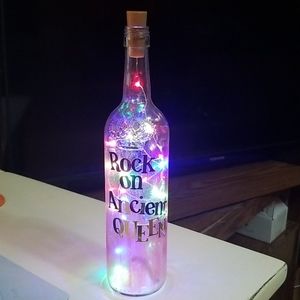 Upcycled wine bottle decor